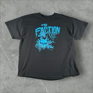 Vintage The Faction Shirt Men 2XL Black Hardcore Band Ripping Skull Rare Y2K 00s